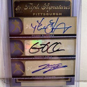 Gerrit Cole Jameson Taillon 2012 SP MLB TRIPLE SIGNATURES AUTOGRAPH CARD RC AUTO